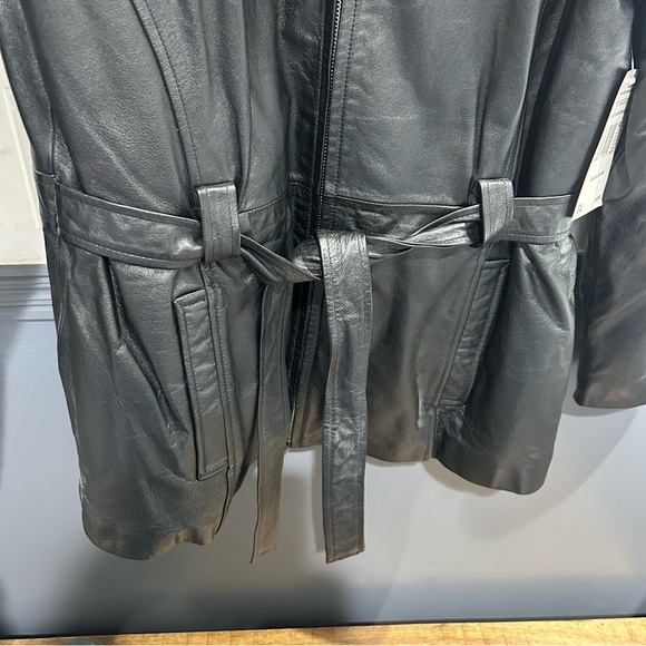 90s/ y2k Vintage Leather Moto Jacket NEW WITH TAGS - Kathy Ireland - Picture 9 of 14